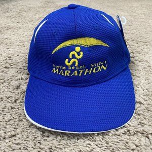 Myrtle Beach Mini Marathon Hat KC Caps Headshots Cool &‎ Dry Blue Adjustable NWT